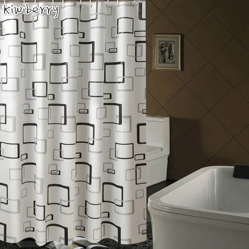 

Fabric Toilet Defence Water Geometric Bathroom Curtain Thickening Partition Room Occlusion Doors And Windows Shower Curtain