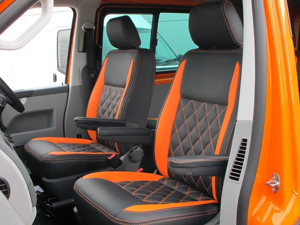 Automobile genuine leather Cover VW Transporter seat set T5 front 2 seat leather for auto Vehicle Interior|car oil change pump|transport bag - AliExpress