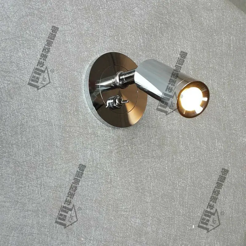 

Topoch Switch Wall Sconce Discrete Driver Flexible Head Aluminium Housing Chrome Finish 100-240V 12-24V for Hotels Cars Boats