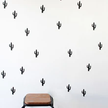 Cactus Vinyl Wall Sticker home Decoration 30 pcs Cute Cactus pattern wall decal Art Decor