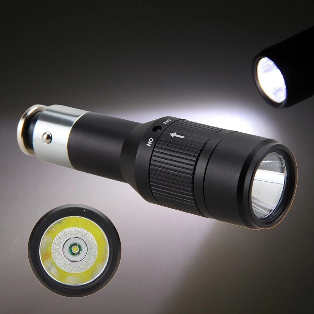 1x Outdoor 2000LM Car Cigarette Lighter Rechargeable LED Flashlight Torch Lamp 2019 new