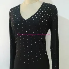 Новые мужские костюмы для латинских танцев, сексуальные костюмы из спандекса с длинными рукавами, рубашка для латинских танцев, мужские рубашки для латинских танцев, XS-6XL 005