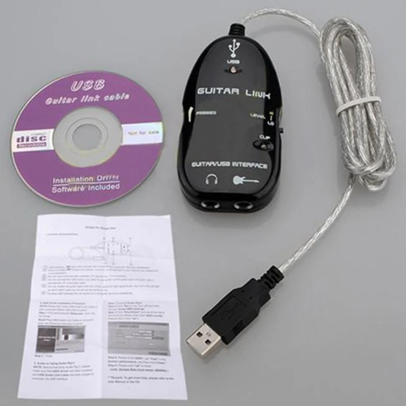 Переходник с гитары на USB интерфейса для MAC/PC записи CD Studio Laptop|Детали и аксессуары
