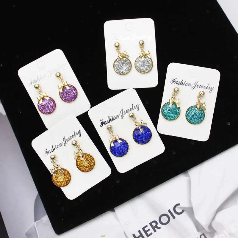 

Shiny Side New Women's Fashion Jewelry Acrylic Knot Stud Earrings Gift Statement Simple Style Earrings Free Shipping