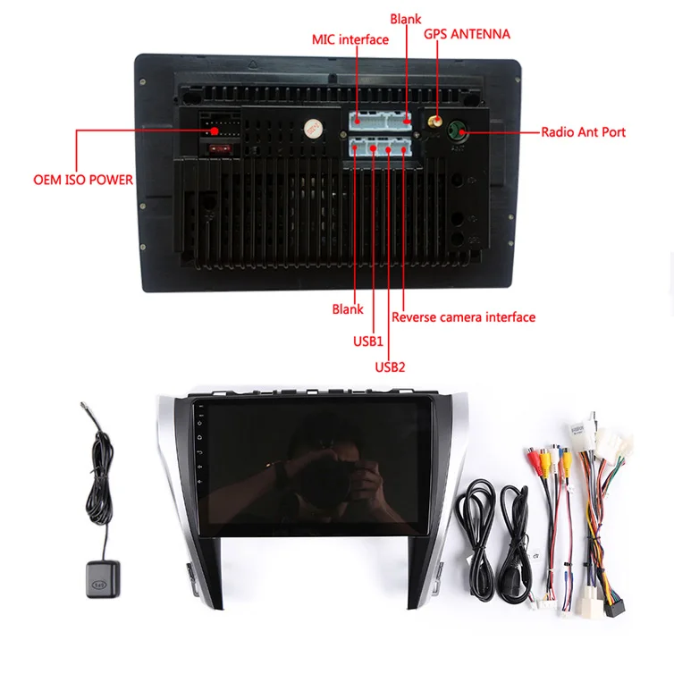 Cheap 10.1" 2G RAM 32G ROM Android Car DVD Video Player GPS For Toyota camry 2015 2016 2017 audio car radio stereo navigation wifi 5