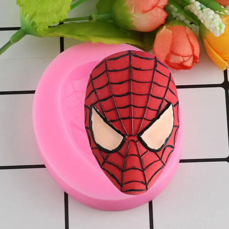 Mujiang Человек-паук силиконовая форма для выпечки Форма силикагель формы для шоколада конфеты формы силиконовые формы для пирога украшения