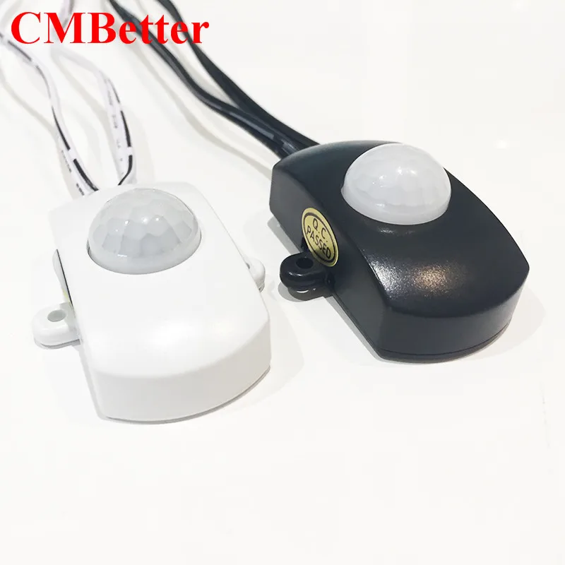 

CMBetter LED Strip PIR Sensor Switch DC5V-24V 5A Body Infrared Ray PIR Motion Sensor Switch With 60cm DC Female & Male Plug