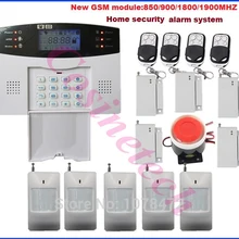 ЖК-дисплей дисплей 107 зон безопасности дома GSM850/900/1800/1900 МГц Анти-Вор SMS GSM сигнализация в Многоязычность, Прямая