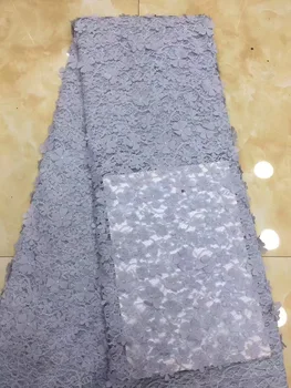 

African Beaded Lace Fabric High Quality Lace Material Wine French Lace Fabric Nigerian Tulle Mesh Lace Fabrics 5 Yards D106