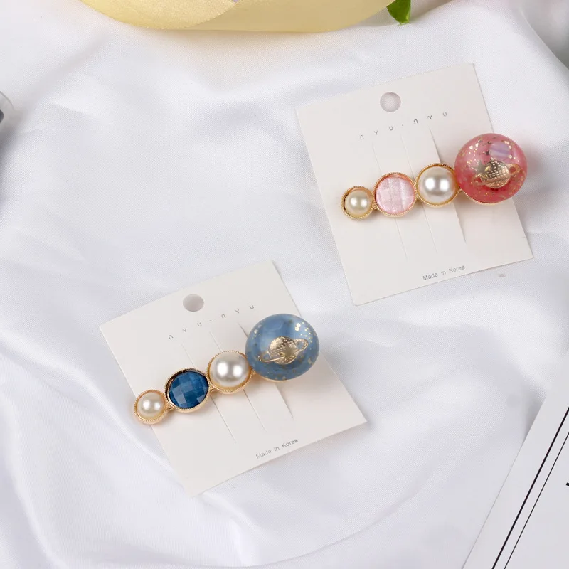 High Quality Acetate Hairpins Starry Sky Women Barrettes Hairband Hair Accessories For Girls Comb Pin Hair Clip Vintage Headwear (4)