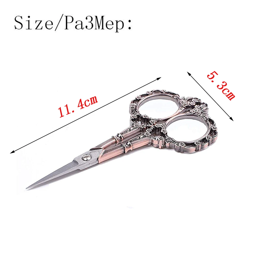 Stainless-Steel-European-Vintage-Floral-Scissors-Embroidery-Fabric-Cross-Stitch-Sewing-Shears-Tailor-DIY-Craft