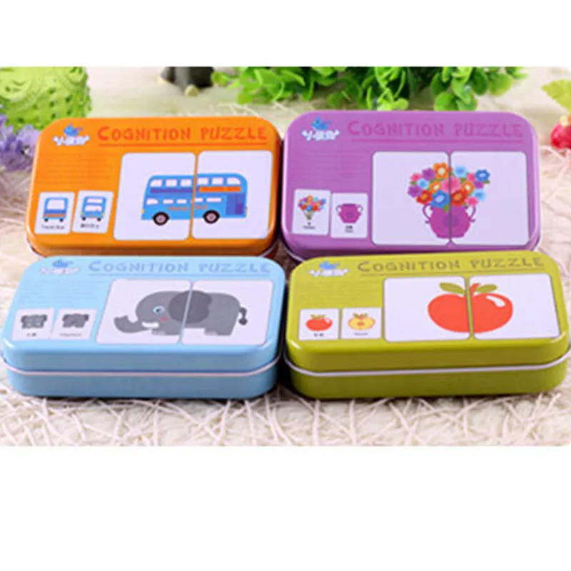 Vehicl/Fruit/Animal/Life Set Pair Puzzle Infant Baby Toys Early Head Start Training Puzzle Cognitive Card  RZ
