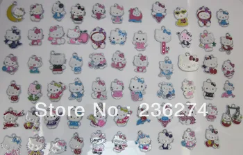 

M1 Wholesale 100Pcs Mix Assorted various Hello Kitty Charms Fit Chains