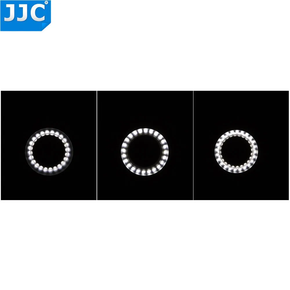 Cena JJC DSLR lampa błyskowa wideo Speedlite wewnątrz na zewnątrz pół cały LED makro pierścień światło dla NIKON CANON SONY olympius Panasonic