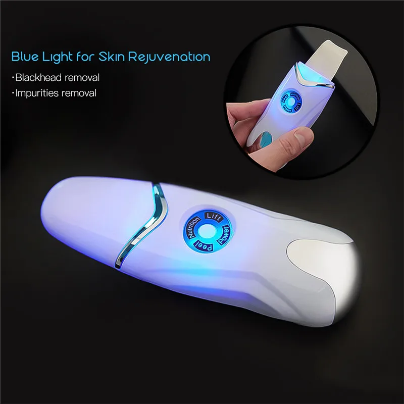

EMS Ultrasonic Ion Facial Skin Scrubber Massager Blackhead Remover Pore Cleaner Face Lift Peeling Anti Aging Skin Care Machine38