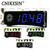 CNIKESIN DIY Kits Speech Version of Digital Electronic Clock 51 Single-chip Electronic Clock DIY LED Suite YD-030(no battery)