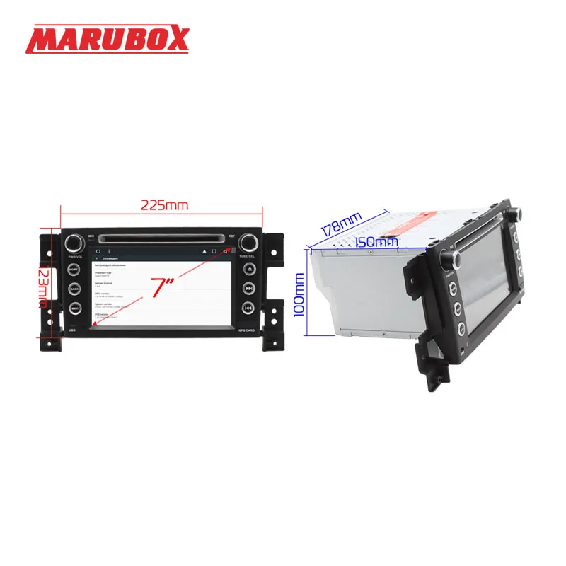 Cheap MARUBOX 2din Android 7.1 For Suzuki Grand Vitara Quad Core 7" 2G RAM IPS GPS Radio Bluetooth DVD Car Multimedia Player 7A905DT3 3