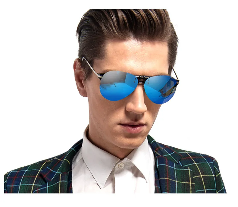 PARZIN поляризованные прикрепляемые солнцезащитные очки прикрепляемые очки квадратная линза для мужчин и женщин зеркальные солнцезащитные очки