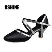 Обувь для латинских танцев из искусственной кожи на каблуке 5 см Женская Обувь для бальных танцев Zapatos Salsa Mujer Zapatos De Baile Latino Mujer, новинка 515 года