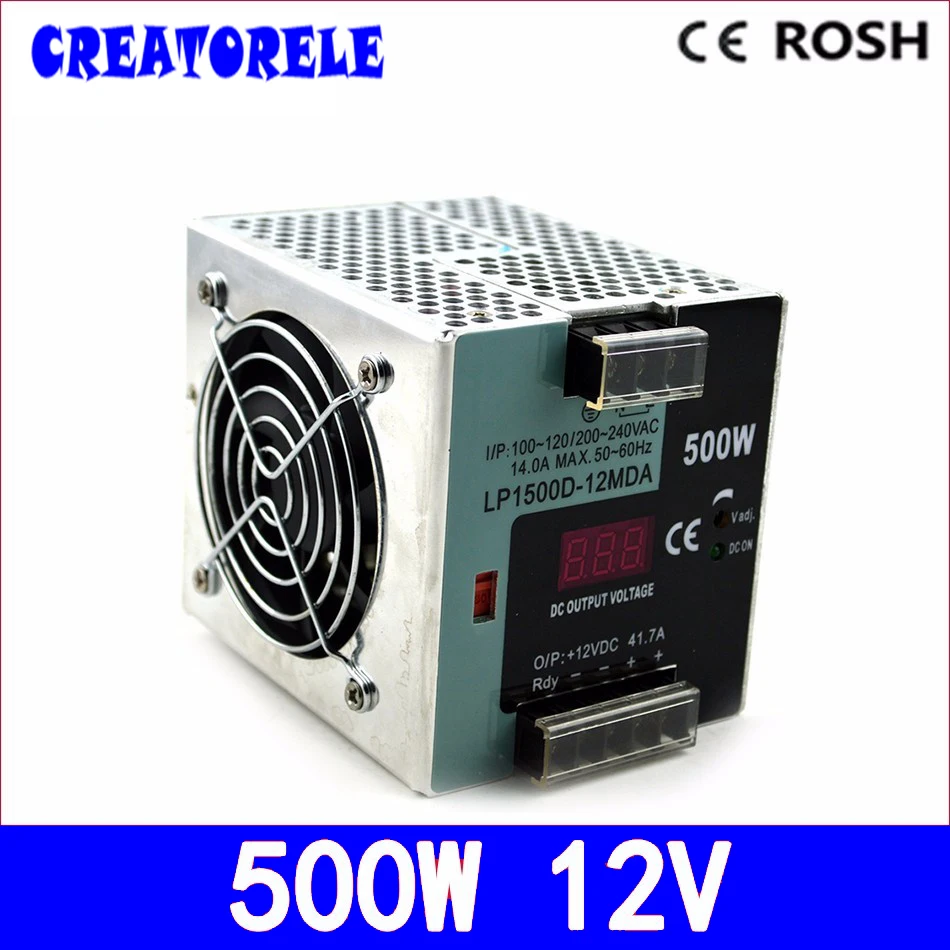 ac to dc -12v LP-500-12 500W 37.5A Single output Din-Rail Digital display driver led driver source switching power supply volt ac to dc -12v LP-500-12 500W 37.5A Single output Din-Rail Digital display driver led driver source switching power supply volt