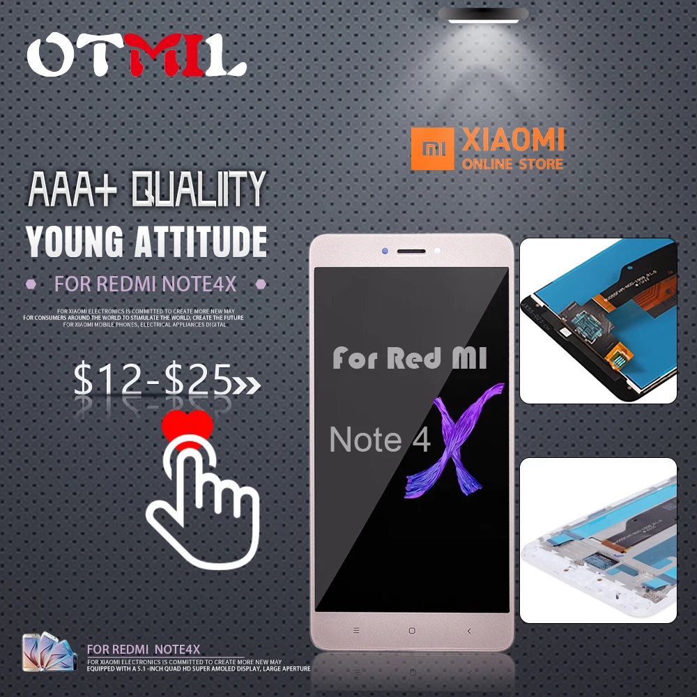 

OTMIL 5.5"Original For XIAOMI Redmi Note 4X LCD Display Touch Screen with Frame For Redmi Note 4X Display for Snapdragon 625 #1