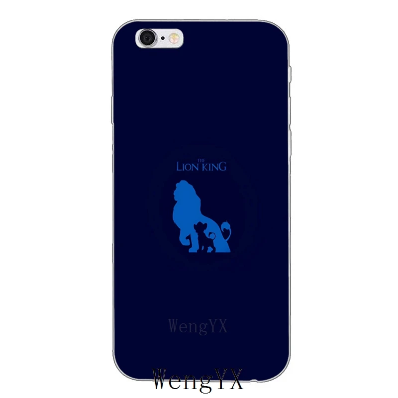 Сверхтонкий Мягкий чехол из ТПУ с изображением короля льва Simba для iPhone 4, 4S, 5, 5S, 5c, SE, 6, 6s, 7, 8 plus, X, XR, XS Max