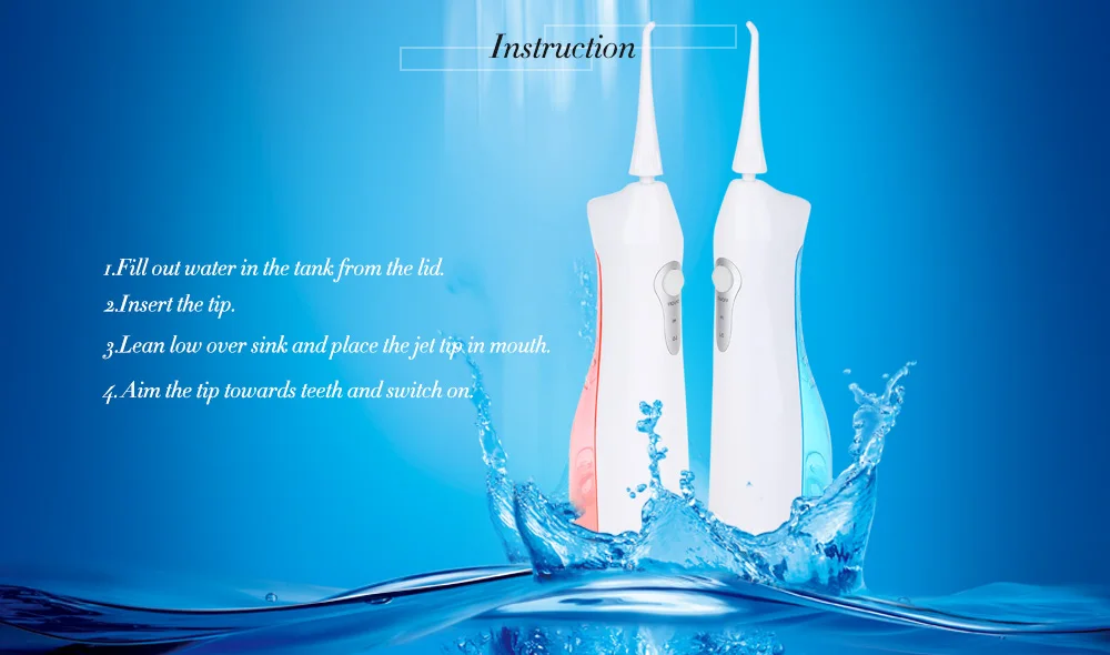 3Rechargeable Oral Irrigator Travel Dental Irrigator Portable Teeth Electric Water Spa Flosser Floss Oral Irrigator 2 Colors HOT