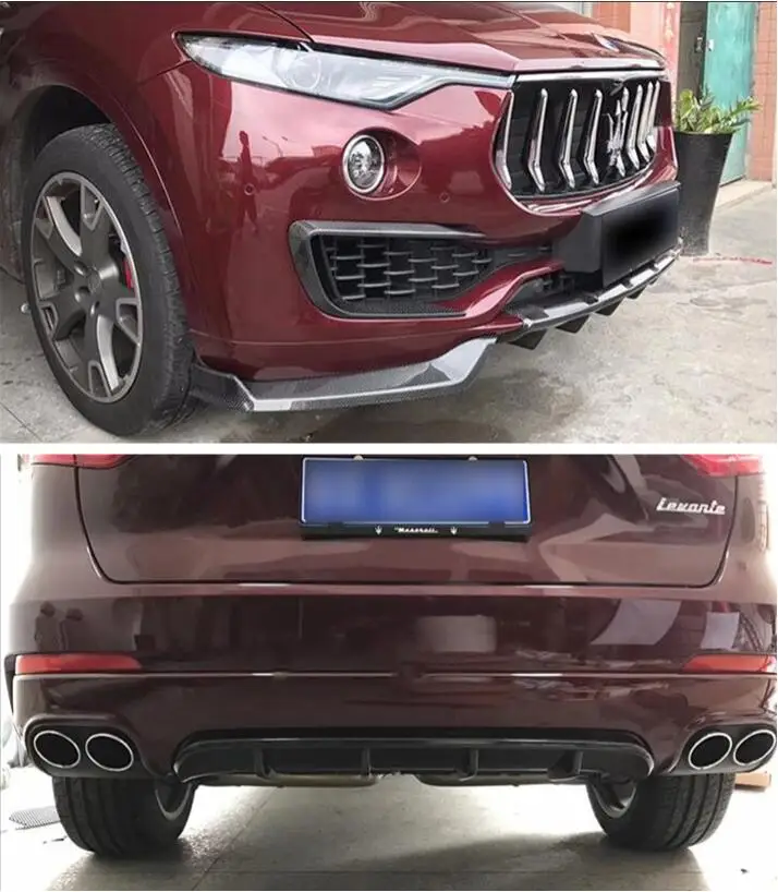 

Carbon Fiber FRONT LIP BUMPER SPOILER REAR TRUNK DIFFUSER SPLITTERS GRILL TRIMS FOR Maserati Levante 2016 2017 2018 2019
