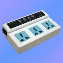 [Натуральная кожа] 2 шт./лот 90 V-245 V Энергосберегающие 3 розетки Дистанционное Управление Беспроводной GSM сим Смарт разъем питания