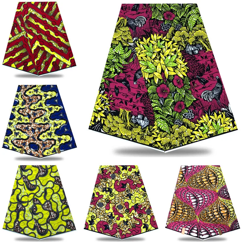 

High quality real dutch wax fabric 6yards african wax prints fabric wax dutch african ankara fabric XS9-16