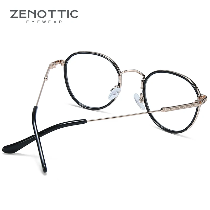 Очки ZENOTTIC женские оптические в круглой оправе винтажные фотохромные при