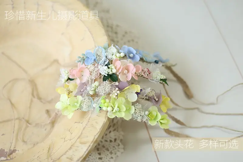 Реквизит для фотосъемки новорожденных различных цветов и стилей детские повязки на голову для девочек цветок принцесса головные уборы аксессуары для фотографий