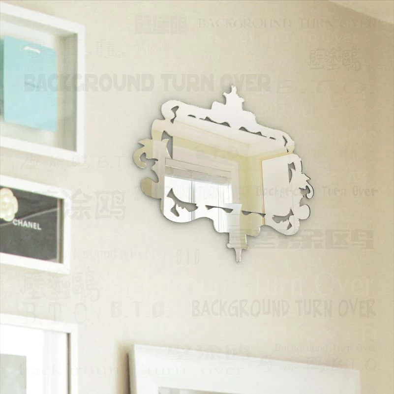 

Elegant Cute Oval Shape 3mm Thick Decorative 3D Acrylic Wall Mirror Dresser Home Decor Bedroom Bathroom Room Decoration M010