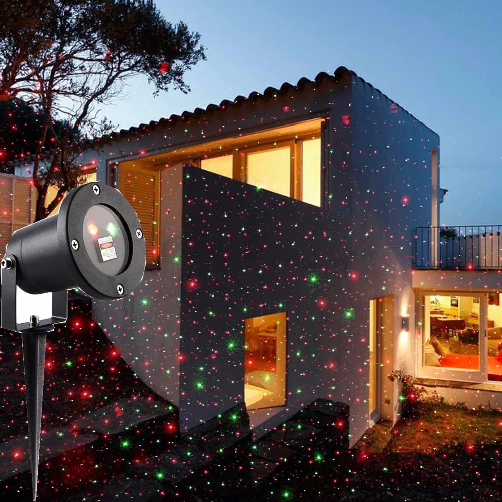 Projektor Weihnachtsbeleuchtung mit Fernbedienung, außen laser