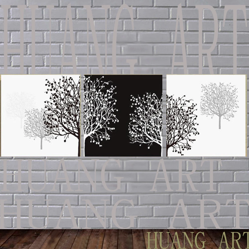 

Black and white combination abstract modern abstract great large oil painting art painting 2 p painting of the sitting room deco