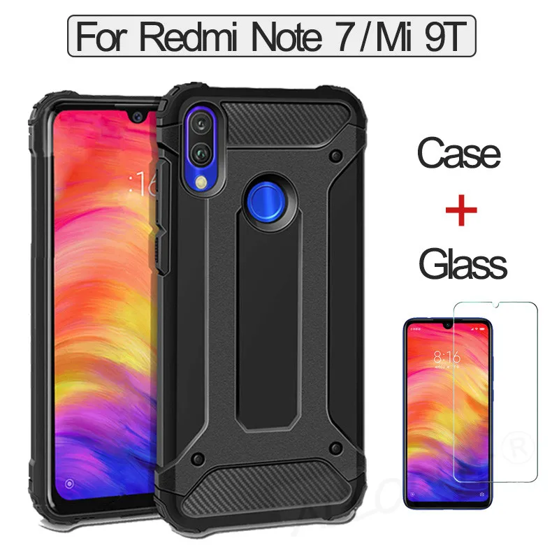 2019 Броня чехол на телефона Redmi 7A Note 7 Чехол Противоударный Жесткий ПК Полный Xiaomi Mi