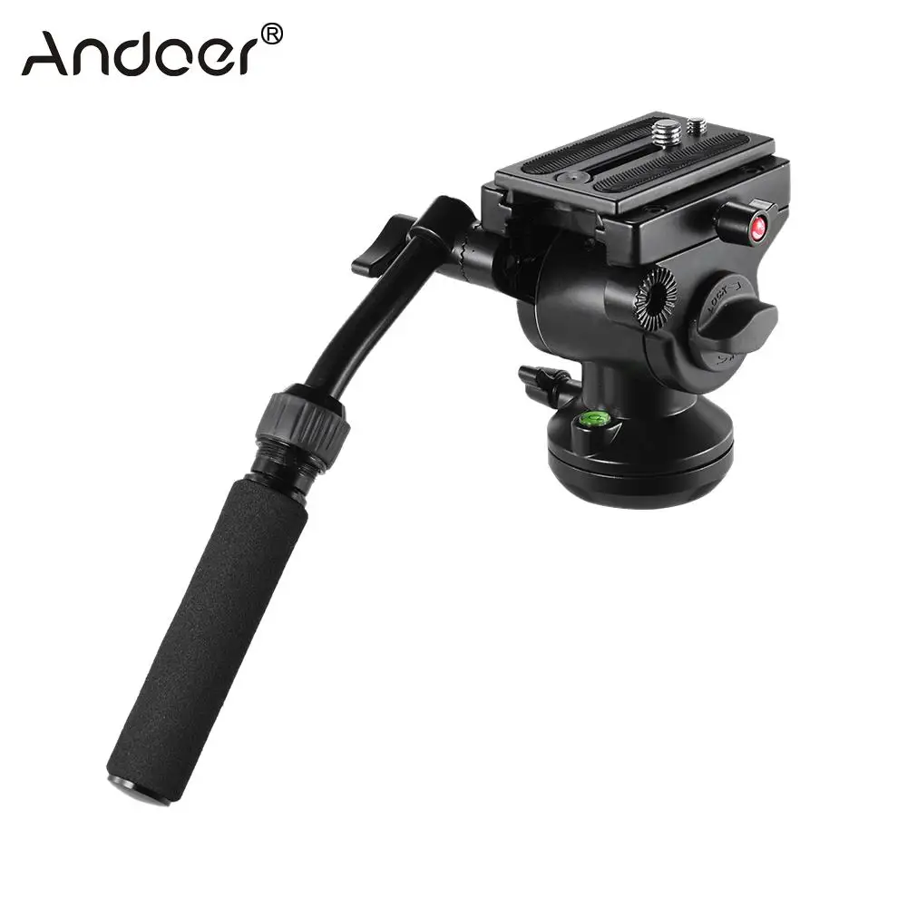 

Andoer Video Camera Tripod Action Fluid Drag Pan Head Panoramic Head for Canon Nikon Sony DSLR Camera Camcorder Shooting Filming