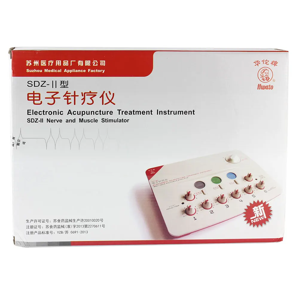 2016 New Hwato Brand Nerve and Muscle Stimulator SDZ-II 6 Channels Output massage electronic pulse needle hwato sdz ii therapeutic massage nerve and muscle stimulator massager electronic pulse needle set