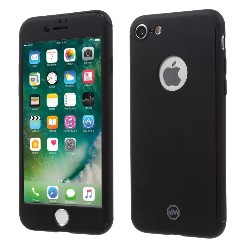 JOYROOM Cover for iPhone 7 Cover All wrapped Hard Case for iPhone 7 Case Tempered Glass