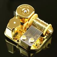 Handle Gold Clockwork Type Movements Parts DIY Music Box Music Movement Set 18 Tones Beautiful Melody Gift 1