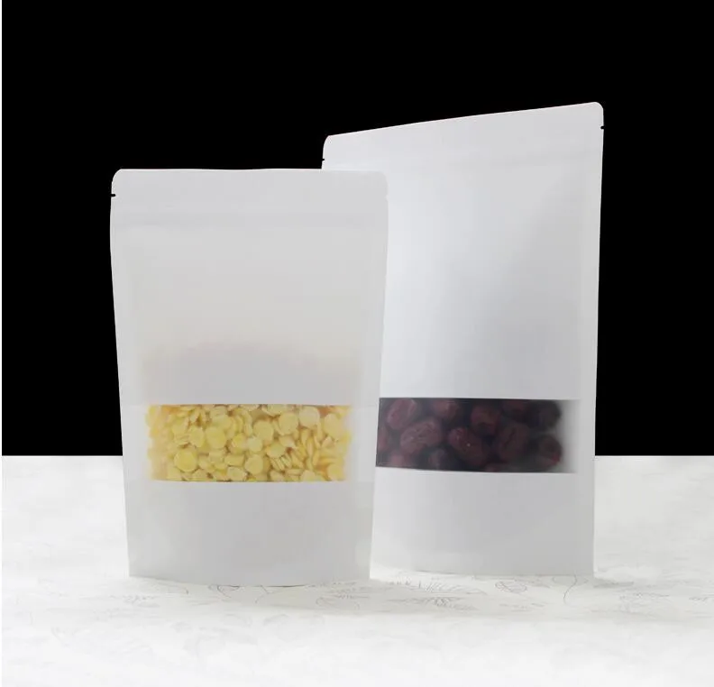 18*26cm white stand up bag for food packaging 300pcs/lot custom single