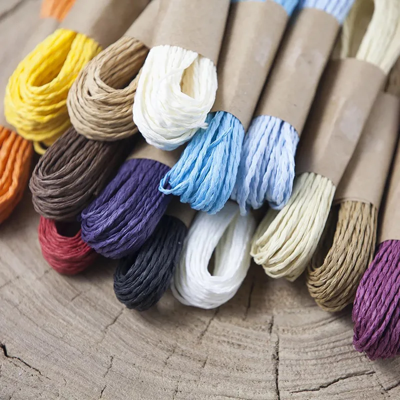 2mm*30meter 1lots Home Decorations Colorful Paper Twine String DIY Handmade Material Wedding Birthday Party Supplies
