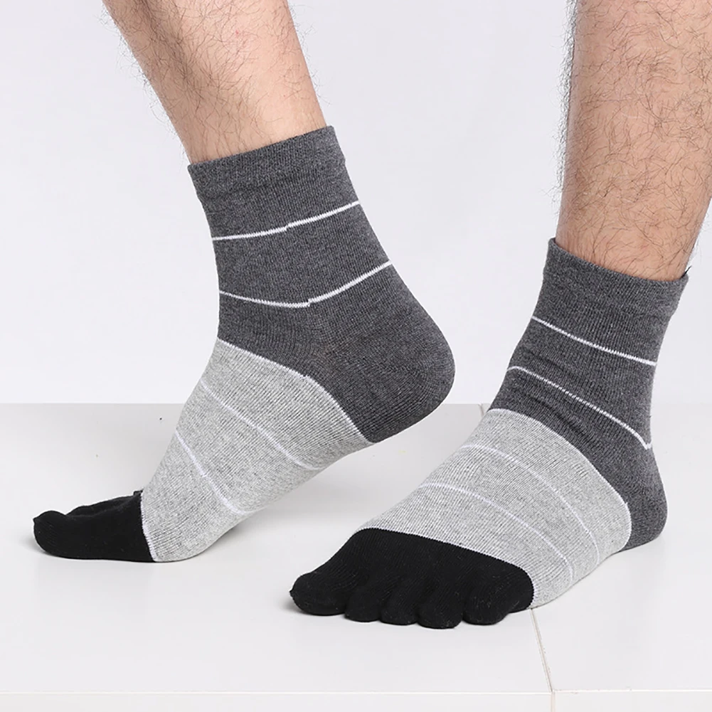 1 пара Для Мужчин's Повседневное пять пальцев ног удобные Мягкий хлопок носки-башмачки