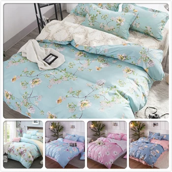 

Soft Cotton 3/4 pcs Bedding Sets Single Twin Full Double Queen King Big Size Duvet Cover Bed Linens 180x220 200x230 220x240 Kids