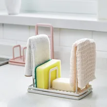 Кухонный органайзер, сушилка для посуды, держатель для губки, вешалка для хранения тряпок, Экологичная Пластиковая Полка для слива