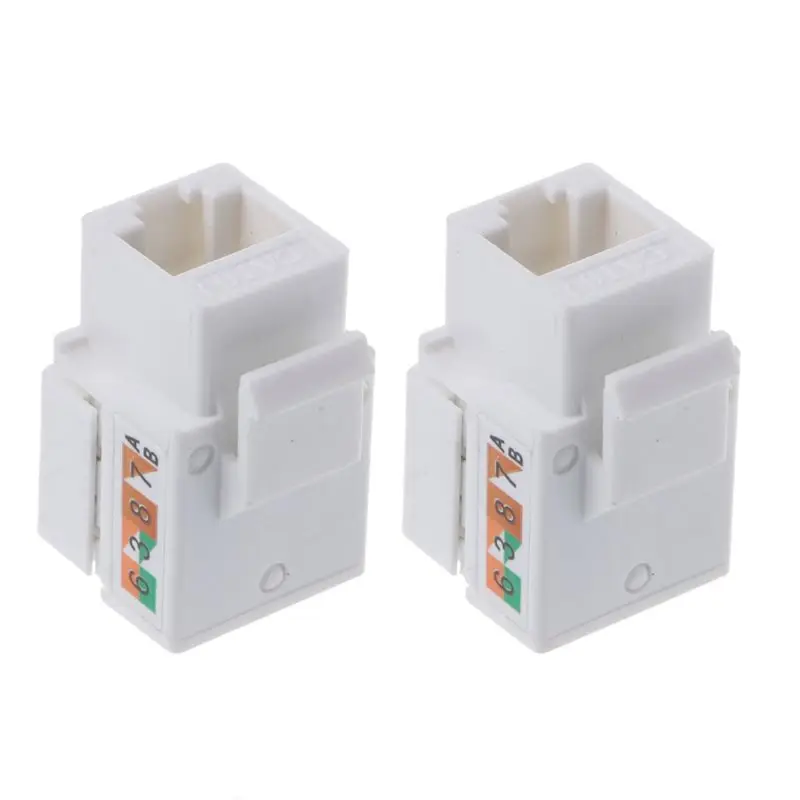 2 шт. CAT6 сетевой модуль информационный разъем RJ45 разъем адаптера Keystone Jack сетевой разъем