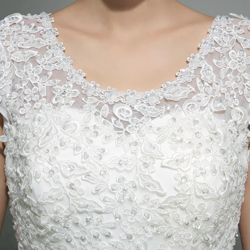 Новинка весны и лета Модные Поезд свадебное платье vestido de noiva корейский стиль белого цвета в стиле «Принцесса», кружевное вечернее платье с пайетками