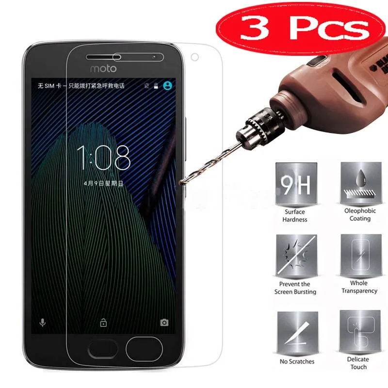 

3Pcs Tempered Glass for Motorola Moto G5 Plus Screen Protector 9H 2.5D Phone Protection Film for Moto G5 Plus Tempered Glass