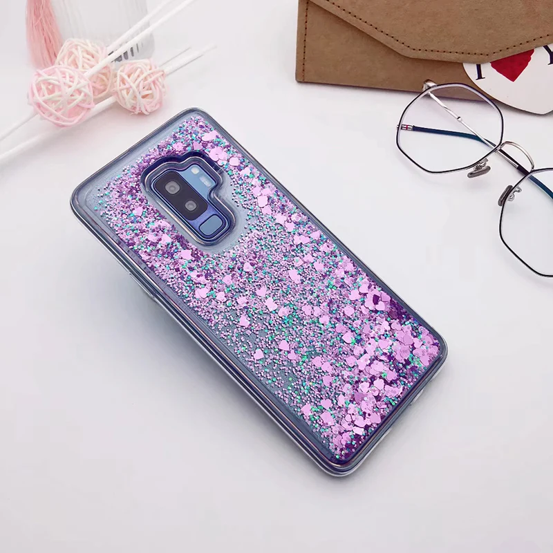 for Samsung Galaxy S9 case Back cover Bling Glitter Dynamic Quicksand Liquid Case for samsung S9 plus cover Galaxy S9 coque (7)