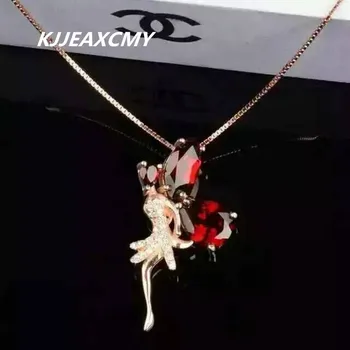 

KJJEAXCMY boutique jewelry, Natural crystal garnet pendants, jewelry wholesale, S925 Sterling Silver Necklace